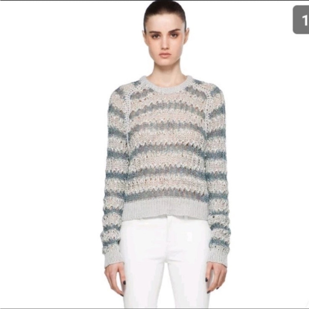 THEYSKENS THEORY KORO SWEATER Striped Pullover Size M